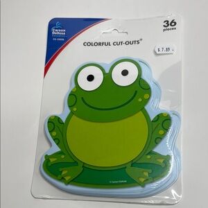 Carson Dellosa Green Cartoon Frog Wall Decoration